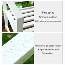 Panchina del Parco panchina del Parco, Panca/Sgabello per Balcone in Ferro battuto Cortile, sedie in Metallo per Il Tempo Libero Resistenti al Sole e alle intemperie, per Balcone 128x60x 82cm