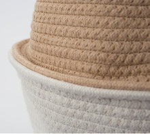 Cestini Cestini Abbigliamento Snack Giocattoli Scatola di Immagazzinaggio Cestino Cestino Intrecciato A Mano Linea Cotone Camera da Letto Cucina Cucina TG,34 * 28Cm