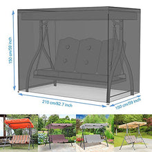 Copertura per Dondolo da Giardino, Oxford Tessuto 3 posti Altalena Copertura protettiva con Cerniera, Impermeabile, Protezione dai Raggi UV, Antipolvere, Per mobili da Giardino (220*125*170CM,gray)