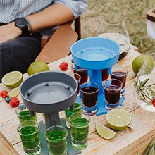 DHHZRKJ 6 Piccoli Dispenser e Supporti in Vetro, distributori di Bevande per Il riempimento di liquidi, distributori di Vino per Cocktail da Bar,2blue