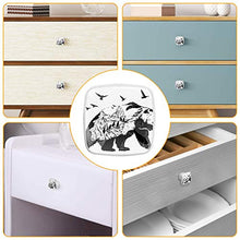 Set di 4 maniglie rotonde per armadio da cucina, credenza, cassettiera, cassettiera, con viti, per cucina, comò, armadietto, bagno, armadio, orso, ghiacciaio animale
