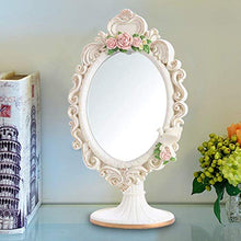 AOIWE Specchio Specchio Europeo Specchio Creativo Princess Mirror Desktop Vanity Specchio Portatile HD Cosmetico Resina Desktop Single Sideed Beauty Salon Specchio Specchio Specchio Specchio