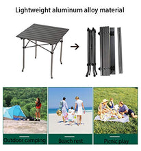TENGTUD Tavolo Pieghevole Portatile, Tavolo Pieghevole in Lega di Alluminio per Picnic, Barbecue, Pesca