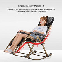 WUTONG Sedia a Dondolo Pieghevole, Soggiorno da Giardino Balcone Camera da tè Sala da Studio Sedia da Studio, Design a Chiave Inglese, Design della Sedia allargata Sonno Confortevole