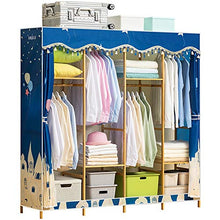 Guardaroba semplice In piedi vestiti dell'organizzatore di immagazzinaggio libero con Hanging Unità ferroviaria Shelving immagazzinaggio dei vestiti Armadio grande Camera da letto in legno Armadio Por