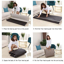 ZZLYY Tappetino Riscaldante con Termostato, Pratico Design in Tessuto Pieghevole Termoforo Elettrico, Adatto per Letto E Pavimento Moquette Riscaldata,A,140cmX200cm
