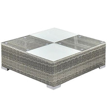 binzhoueushopping - Set di divani da giardino, 15 pezzi, estremamente comodi, dimensioni del divano centrale 69,5 x 69,5 x 52,5 cm, funzione in resina intrecciata