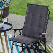 Outsunny HOMCOM Set 2 Cuscini per Sedia a Sdraio da Giardino, Materassini Imbottiti Impermeabili Antimuffa Antiscivolo 120x50x6cm