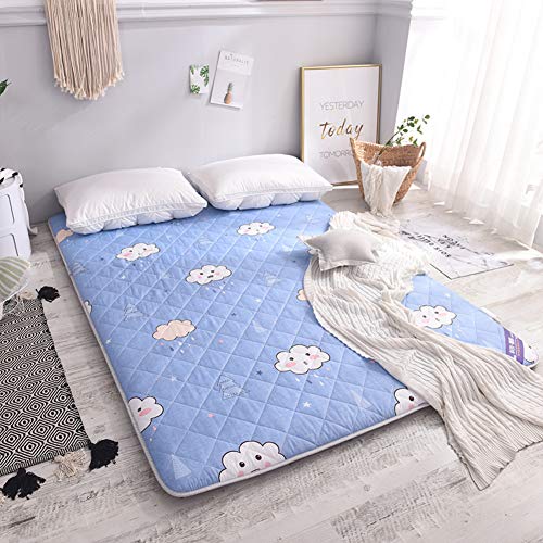LXSHMF Dormire Tatami Materasso da Terra Pieghevole Futon Materasso Pad Morbido Spesso Giapponese Tatami Dormire Pad Dormitorio per Studenti Materassi Portatile Confortevole L 180x200cm(71x79inch)