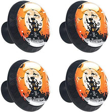 Castle Bat Halloween Moon Pomelli per Porta Set di 4 Pomelli per Mobili Manopole per Cassetti Cucina Armadio Vetro