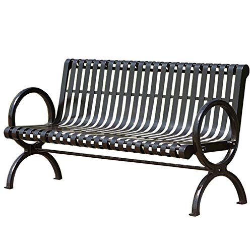 outdoor product Panchina da terrazza da Esterno, Panca Decorativa retrò Impermeabile e antiruggine per Cortile, Sgabello per Il Tempo Libero con braccioli e Schienale, Facile da Montare