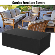 Fodere per mobili da giardino 115x115x74cm per esterni, fodere per mobili da giardino, copriletto rettangolare per patio, resistente all'acqua e durevole, per tutte le condizioni atmosferiche, pe