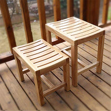 Sgabello per Doccia Sgabello per Bagno in Legno massello Antiscivolo Comodo Sgabello per Doccia Sedia per riporre e rifinire Il Bagno per Interni ed Esterni, Rovere Medio