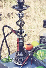 XJJY 21"Shisha Hookah Narghele Tubo con 2 Tubo, Set di fumi di Partito Nero, Senza nicotina