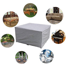 Copertura Mobilia Giardino, Copertura Protettiva in Tessuto Oxford Tabella Copritavolo Resistente allo Strappo Impermeabile Anti-UV, Antivento, per Divano,Tavolo, Sedie (150x150x75cm)