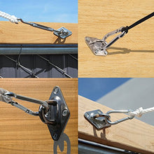 Kit di Fissaggio e Installazione, 40 Pezzi Heavy Duty Tenda Parasole Super Sun Shade Vela Hardware Kit l'Installazione per Sicura diTende a Vela Quadrate Rettangolari e Triangolari