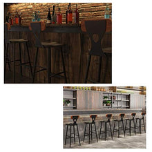 LLT Pratico sgabello Exquisite 2 Pz Bar sedia della cucina Bar Sgabelli colazione cucina contatore Chair Black Metal Telaio ergonomico sede di legno di sicurezza Schienale,45 cm,45 cm