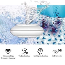 YUEBAOBEI Lavatrice A Turbina Creativa, Mini Macchina per La Pulizia della Lavanderia Portatile USB, con Contagocce d'Acqua Turbo, Lavatrice per Lavanderia Ad Alta Frequenza 2 in 1,1