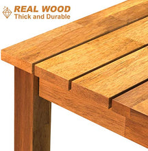 INTERBUILD REAL WOOD Peninsula Set di mobili da Giardino per Esterno in 3 Pezzi, Teak Dorato (1 Tavolo + 1 Panca con Schienale + 1 Panca Senza Schienale)