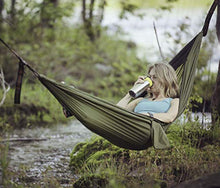NatureFun Amaca da Campeggio da Viaggio Ultraleggera | Capacità di Carico 300kg,(275 x140 cm) Traspirante,Nylon da Paracadute ad Asciugatura Rapida | 2 x Moschettoni Premium,2 x Corde in Nylon Incluse