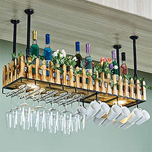 Portabottiglie Barra a muro Scaffale per vino Personalizzazione Lampada a sospensione in legno Coppa con tazza Coppa Cremagliera con calice leggero Scaffale Porta Vini ( Dimensione : 100*25*21cm )
