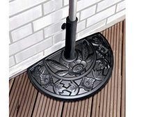 Parasole semicircolare per balconi o terrazze in Resina fusa 8,5 kg Nero