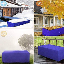 STZYY Fodere per mobili da Giardino Impermeabili 420D Anti-UV a Prova di umidità per Esterni per Tavolo da Pranzo in terrazza, Divano, Set di Combinazioni di sedie, rettangolo, Blu, 380x280x100cm
