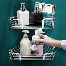 Con Sitcker Doccia Caddy Mensola Cestino, No Foratura, Autoadesivo Parete Bagno Storage Storage Shampoo Holder Organizzatore, Rack Cucina, Acciaio Inox