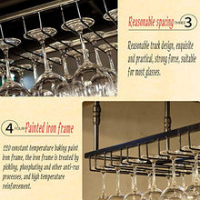 QQAA Portabicchieri da Vino, Portabicchieri da Vino - Portabottiglie da Soffitto Regolabile Portabicchieri in Vetro da Appendere Mensola per Tazza Capovolta per Cucina Bar di Casa