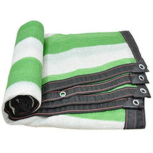 Telo Ombreggiante, Pannello Parasole in Maglia, 85% Parasole in Tessuto UV con Occhielli for Patio/pergola/tettoia, Strisce Bianche Verdi (Size : 3m x 5m)