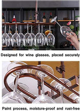 DJSMjbj - Portabicchieri da vino a forma di U, in ferro, da appendere, per soggiorno, hotel, ristoranti (dimensioni: 80 x 25 cm)
