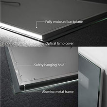 Mirror Specchio da Bagno Illuminato Specchio a LED con Touch Screen Leggero Tempo di visualizzazione dello Specchio da Bagno Quadrato antirumore Intelligente a Parete