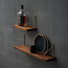 RCLD Una partizione della Decorazione della Stanza Parete attrezzata Mensola Cornice Alta qualità Materiali Metal Design Legno (Size : 60cm)