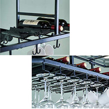 ACUIPP Amanti Di Vino/per Uso Domestico Portaviglie Del Vino Portabicchieri - Regolabile Altezza Soffitto a Soffitto Appeso Bottiglia Bottiglia Di Vino Metallo Vino Glass Rack Gardlet Stemware Rack