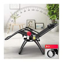 Hyua Zero gravity - Sedia a sdraio regolabile, sedia reclinabile per mobili da esterni, pieghevole, per spiaggia, piscina, cortile, giardino, campeggio (senza cuscino)