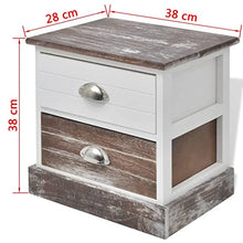 vidaXL 2x Comodini Chic Eleganti con Cassetti Marroni Mobiletti Camera Letto