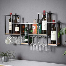 Portabottiglie da Parete, Espositore per Vino in Metallo in Stile Industriale retrò, Mensola Creativa per La Decorazione di Bar in Cucina