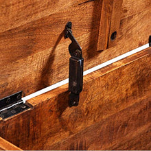 XINGLIEU baule portaoggetti Marrone, baule portaoggetti in legno, tavolo supplementare, 110 x 35 x 40 cm