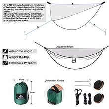 NATUREFUN Amaca da Campeggio da Viaggio | capacità di Carico 300kg,(290 x 140 cm) Traspirante Asciugatura Rapida Nylon da Paracadute | Accessori Completi, Facili da installare | per Esterno Giardino