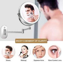HGXC Specchio per Il Trucco a Parete Specchio per Il Bagno con ingrandimento in Acciaio Inossidabile Touch Screen a Parete, USB Ricaricabile
