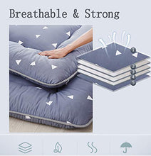 Blu Materasso Futon Giapponese Da Pavimento, 10CM Tatami Tappetino Portatile Da Campeggio Per Bambini, Pieghevole E Arrotolabile, Futon Materasso / 120x200cm