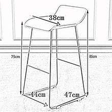 WHOJA Sgabelli da Bar Gambe Moderne in Metallo Sgabello Alto Mobili da Bar Sedile in PU Sedia da Pranzo Adatto per Ufficio Commerciale 75 cm di Altezza Sedia da Pranzo (Color : Black#)