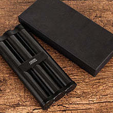 Sigaro Tubo Idratante Tubo 3 Posizioni Sigaro Tubo Portatile portasigari in Fibra di Carbonio Cigar Box umidificazione Tubo in Uscita Sigaro Tubo Portatile Affari Cigar Box lucidata a Mano Belle