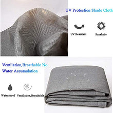 WXQIANG Crema Solare Ombra Panno, Il 95% UV Block Paralume in Tessuto con Fibbia in Rame antiruggine, for Portico/Serra/Pergola/Outdoor Sports Protezione Solare, Isolamento Termico