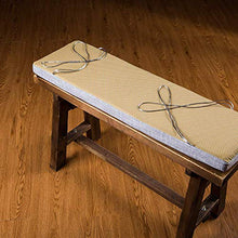 Cuscini per sedie da pranzo in lino di cotone, cuscino per panca lungo con cerniera e lacci, stuoia per sgabello rettangolare per esterni sostenibile per patio da giardino marrone chiaro 35x