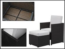 Bagno Italia Tavolo Cristallo poltrone Pouf Contenitore Nero Cuscino Bianco Moderno Rattan Set da Giardino con sedie I