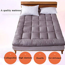 BAIAA Microfibra Materasso, Morbido Velluto Imbottito in Tessuto, 10 Centimetri di Spessore, Anti-allergia Morbido Materasso, Adatto A Persone Camera da Letto, Scuola, Albergo (Brown,1.2m*2.0m)