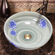 Jgophu New Porzellan Chinese Blue and White Art Lavabo Lavabo Lavabo in ceramica