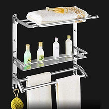 AINIYF Bagno Bagno Doccia Mensola Organizzatore Parete portasciugamani in Acciaio Inossidabile 304 3 Tiers Pieghevole Punch Installazione (Dimensioni: 50x24x56.5cm)