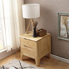 Yyqx Comodino Comodino in Legno massello con comodini in Rovere Color Legno Camera da Letto Comodini Letto